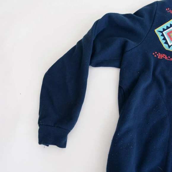 Vintage Blair Navy Aztec Button Up Cardigan Sweater Size Xl - Picture 9 of 12